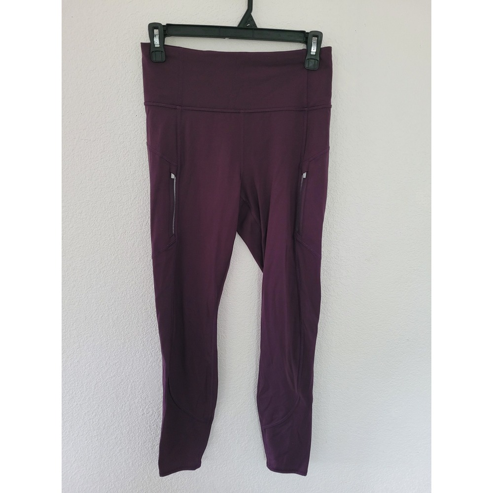 Athleta Rainier Tight Plum Purple High Rise Running Leggings Womens Small #P